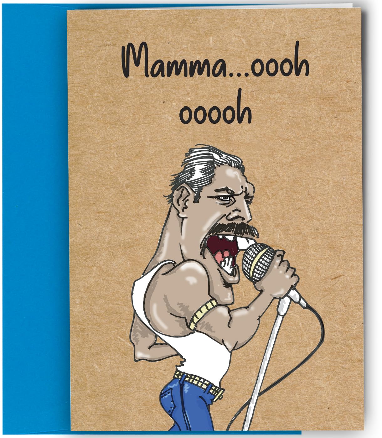 BIRTHDAY CARD or MOTHERS DAY CARD Rude/Funny Cheeky Joke Freddie Mercury Queen Mamma #942
