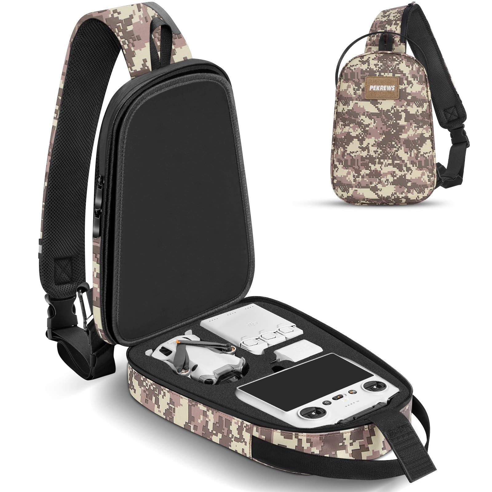 PEKREWS Mini 4 Pro Case, Waterproof Hard Carrying