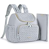 mommore Diaper Bag Small Diaper Backpack Stylish Toddler Baby Mini Maternity Bags Travel Backpacks with Insulated Pockets, Changing Pad, Stroller Straps