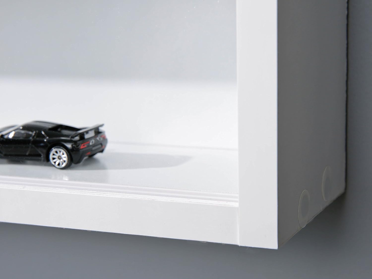Inter Link Collector's display cabinet, wall shelf, glass display case, wall cabinet, hanging shelf, display case, MDF, white - Image 5