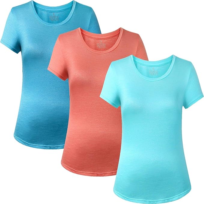 Amazon.com: YOGAFEEL camisetas de yoga de manga corta para ...