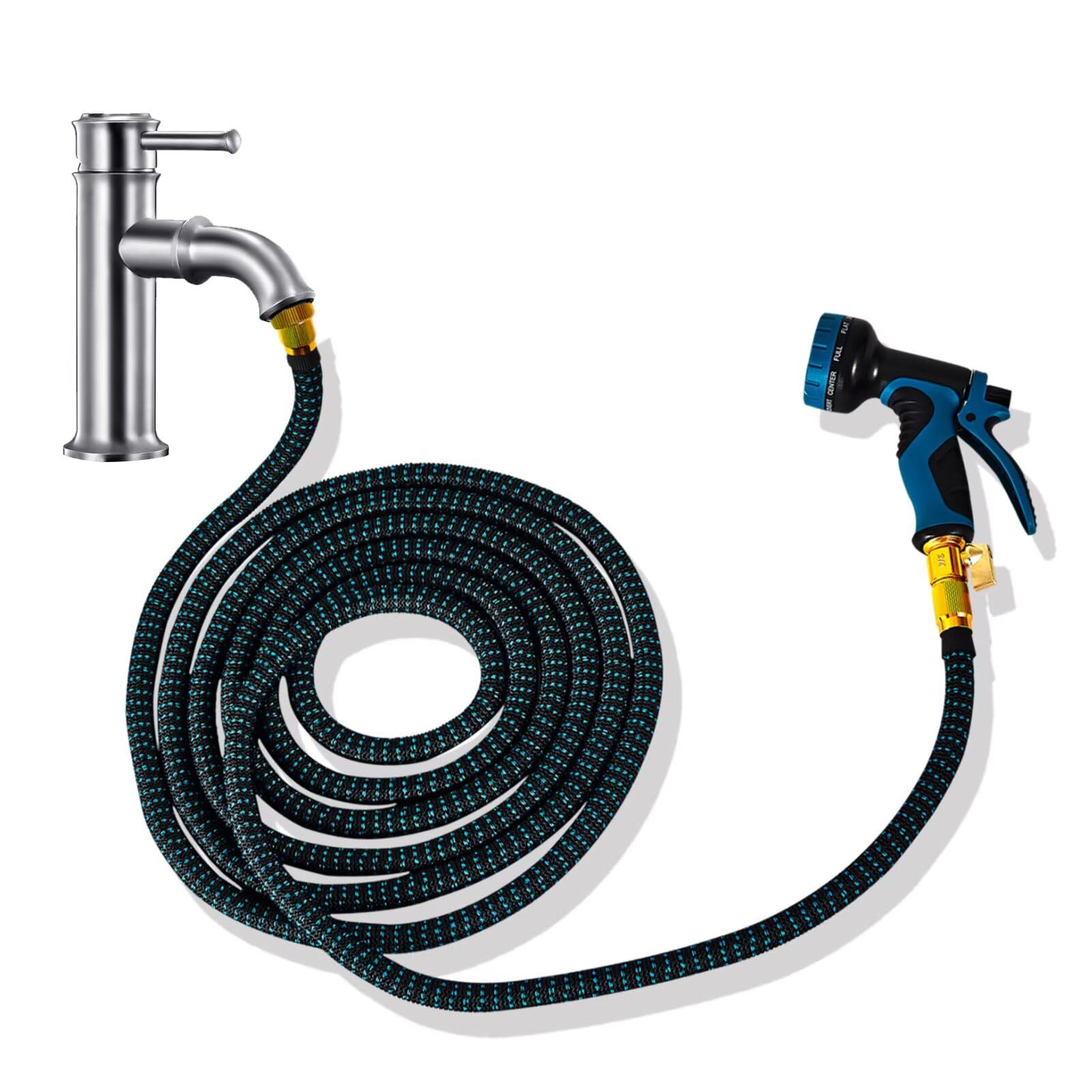 Photo 1 of DHUJBFF Indoor Sink Hose Attachment for Faucet, 75 Ft Faucet Hose for Kitchen Sink Bathroom Sink Faucet, Watering Houseplants, Washing Pets, Household Cleaning, Car Washing