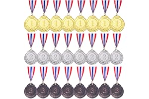Meecuppa 3/6/12/18/24/36/48/63/96/240 Pieces Gold Silver Bronze Award Medals-Winner Medals Gold Silver Bronze Prizes for Competitions, Party, 2 Inches