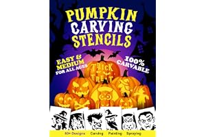 《Pumpkin Carving Stencils: Halloween Pumpkin, Ghost, Skeleton, Jack O Lantern Stencil For C》封面，作者 Cami Design