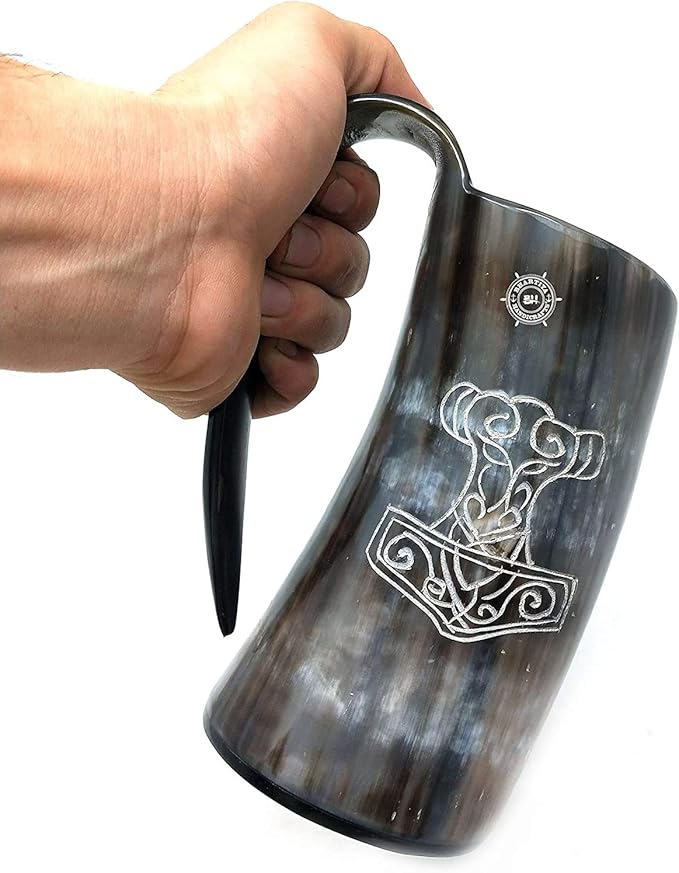 Original Viking Drinking Horn Mug Goblets Glass Tankard By