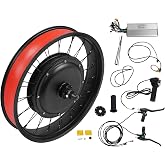 LGXSHOP 20" 48V 1500W Fat Tire Electric Bike Front Wheel Conversion Kit | E-Bicycle Hub Motor Tool with PAS and LED Display, 25+ MPH Speed, Suitable for Road, Mountain, and Sand Riding