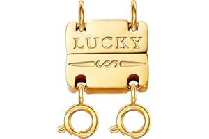 Dailyacc Lucky Necklace Layering Clasp 18K Gold and Silver Strong Multiple Necklace Clasps For Layered Separator