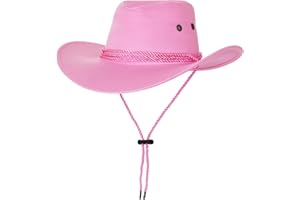 Bskifnn Unisex Faux Felt Cowboy Hats for Women and Men Western Hat Cowboy Sun Hat Wide Brim Cap Vintage Cowboy Costume