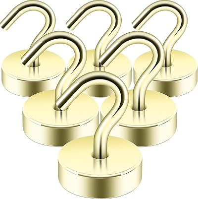 Neosmuk Magnetic Hook 4 kg Gold Neodymium Strong Indoor Outdoor