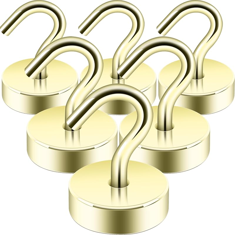 Neosmuk Magnetic Hook 4 kg Gold Neodymium Strong Indoor Outdoor