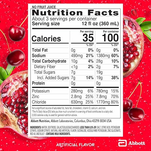 PEDIALYTE ADVANCEDCARE PLUS ELECTROLYTE HYDRATION DRINK, HAS 33% MORE ELECTROLYTES AND HAS PREACTIV PREBIOTICS, CHILLED CHERRY POMEGRANATE, 1 LITER