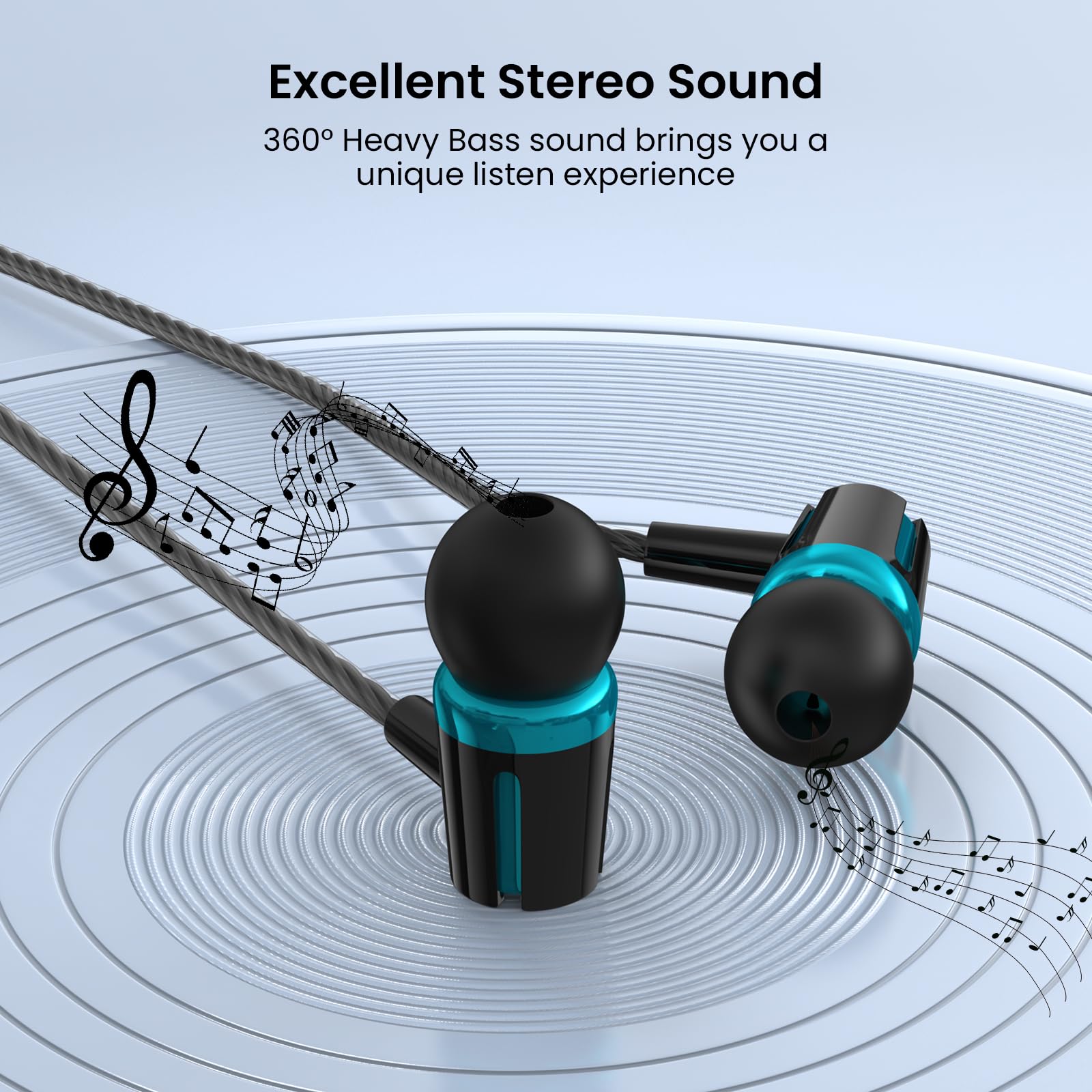 Rayleigh USB C Headphones with Microphone 3 Pack, Wired Earbuds with Heavy Bass, Type C Earphones with Noise Isolating, Compatible with iPad, Android Phones, Fits Most Type C Devices
