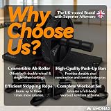 Amonax Ab Wheel Set with Push Up Handles and Skipping Rope view 7