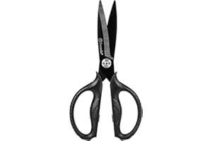 Sunnecko Kitchen Scissors All Purpose Heavy Duty Scissors Titanium Coated, Food Scissors Dishwasher Safe, Micro Serrated with Detachable Blades
