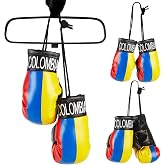 party greeting 2PCS Mini Boxing Gloves Car Accessories, Flag Hanging Ornament for Rearview Mirror, National Pride Auto Decor, Country Flag Gifts for Sports Fans, Boxing Lover Gifts, Party Decorations