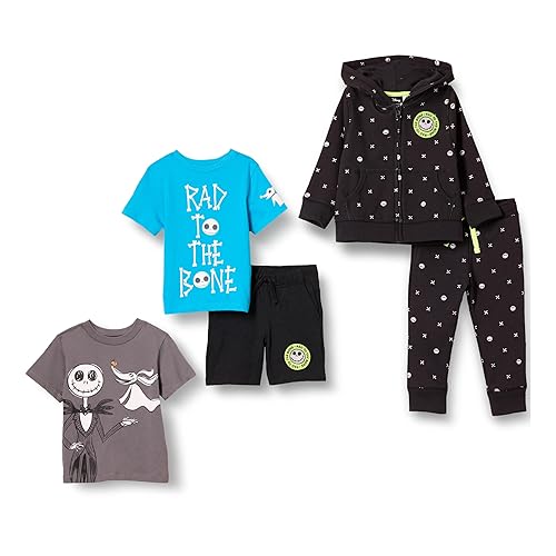 Spotted Zebra Boys' Disney Star Wars Marvel Outfit Sets, Nightmare Santa Jack, 2T