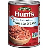 Hunt's Tomato Paste No Salt Added, Keto Friendly, 6 oz, 12 Pack