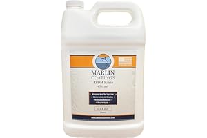 MARLIN COATINGS EPDM Rinse Cleaner – Deep Cleans and Primes EPDM - Removes Chalking/Carbon Buildup – Non-Abrasive, Eco-Friendly Formula… (1 Gallon, Clear)