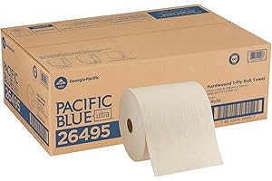 Georgia-Pacific Pacific Blue Ultra 8" High-Capacity Recycled Paper Towel Rolls by GP PRO (Georgia-Pacific), Brown, 26495, 1,150 Linear Feet Per Roll, 6 Rolls Per Case