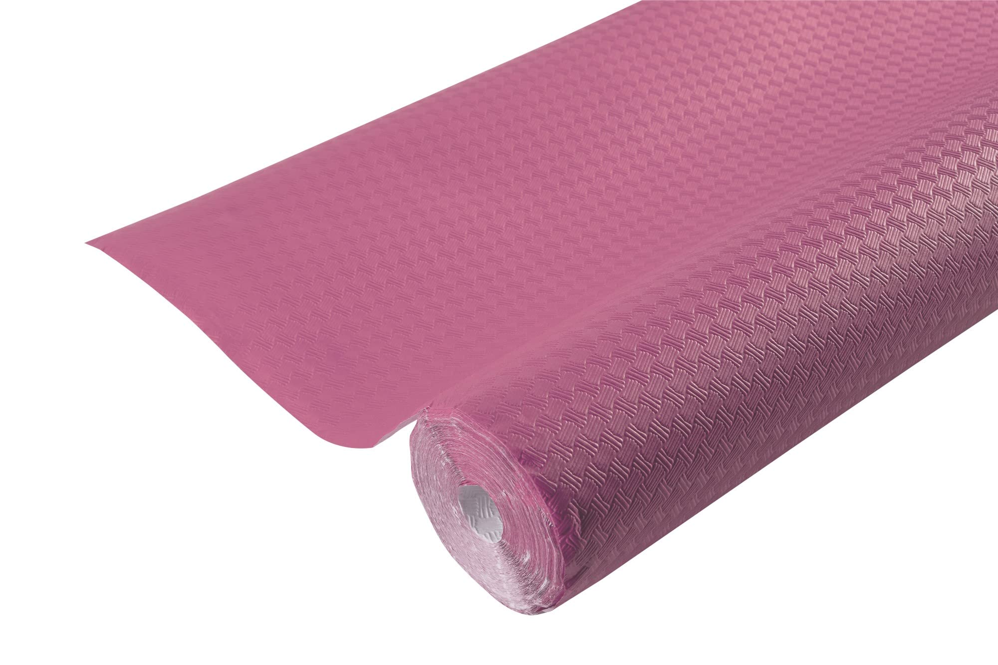 Disposable tablecloth in embossed paper - Unique, aesthetic and deep embossing - Roll 20 M long and 1.18 M wide - Made in France - candy pink
