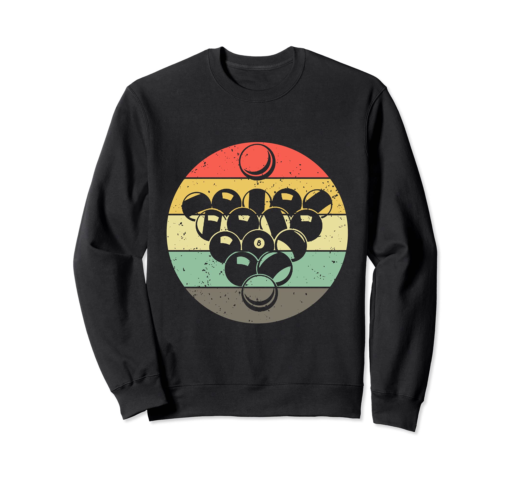 Billiard 8 Ball Pool Player Vintage Retro Sunset Sweatshirt
