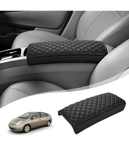Gray Microfiber Leather Console Lid Armrest Cover For 2004-2006 Toyota Prius (DIY Skin Only)