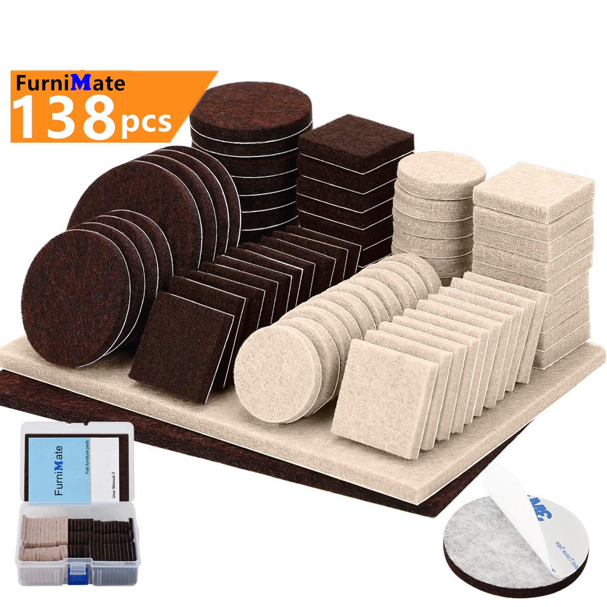 Best circular felt furniture pads