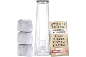 PUREHQ Keurig Starter Kit Replacement Water Filter Holder for Keurig 2.0, K-Slim, K Express, K-Supreme, K-Classic, K-Duo Plus Coffee Maker – Includes Tall Handle for Side Reservoir and 3-Pack Water Filters