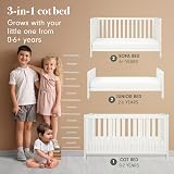 Tutti Bambini Alba Cot Bed Bundle White 140x70 with Eco-Fibre Mattress view 4