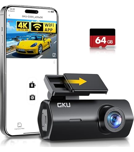Amazon.com: GKU Dash Cam Front and Rear, 3.18'' Touchscreen, 4K+