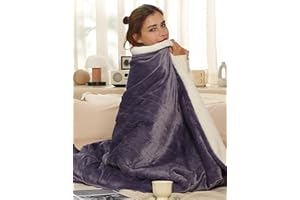 ESTINGO Electric Blanket Full Size, Full Heated Blanket with 1-10 Hours Adjustable Timer & 6 Heating Levels, Fast Heating Blanket with Overheat Protection for Bed, 72"x84", Lavender Purple
