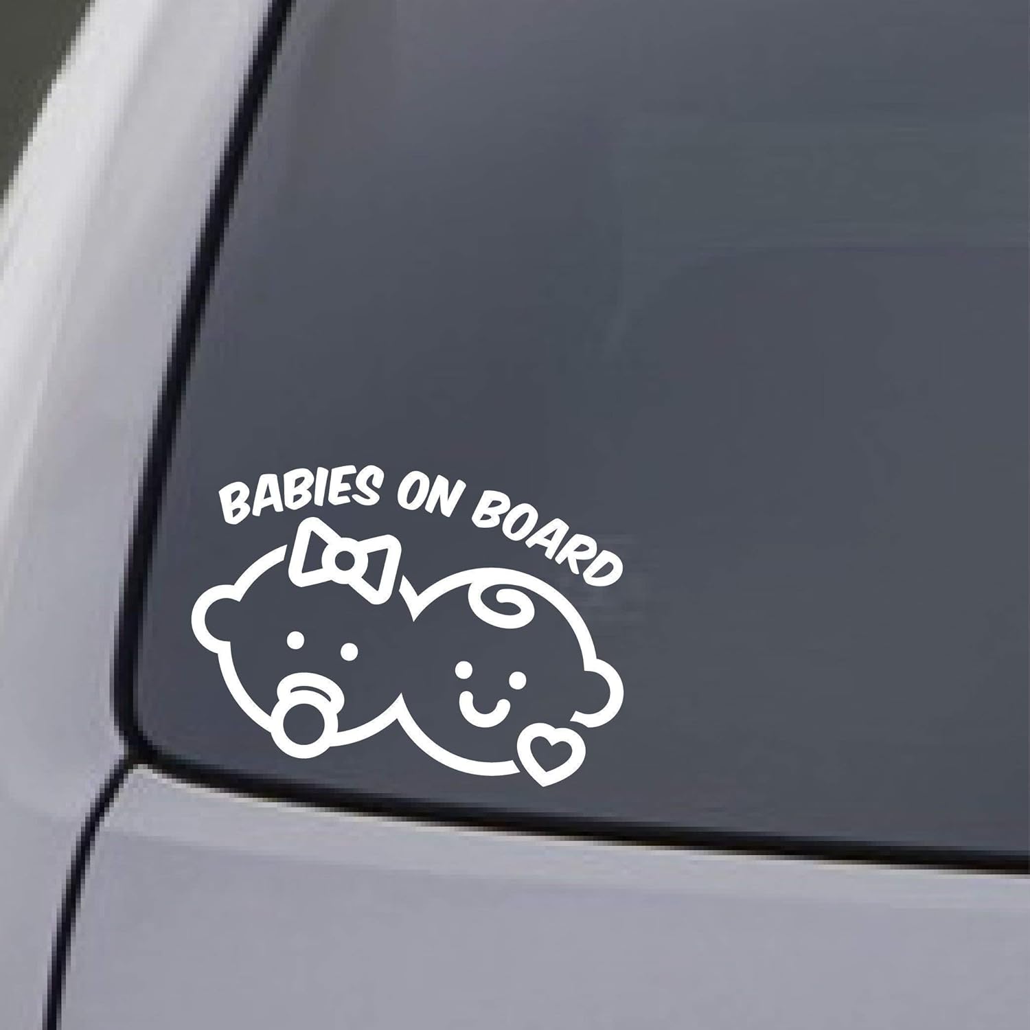 Babies on Board Stickers For Cars White Window Decal Truck
