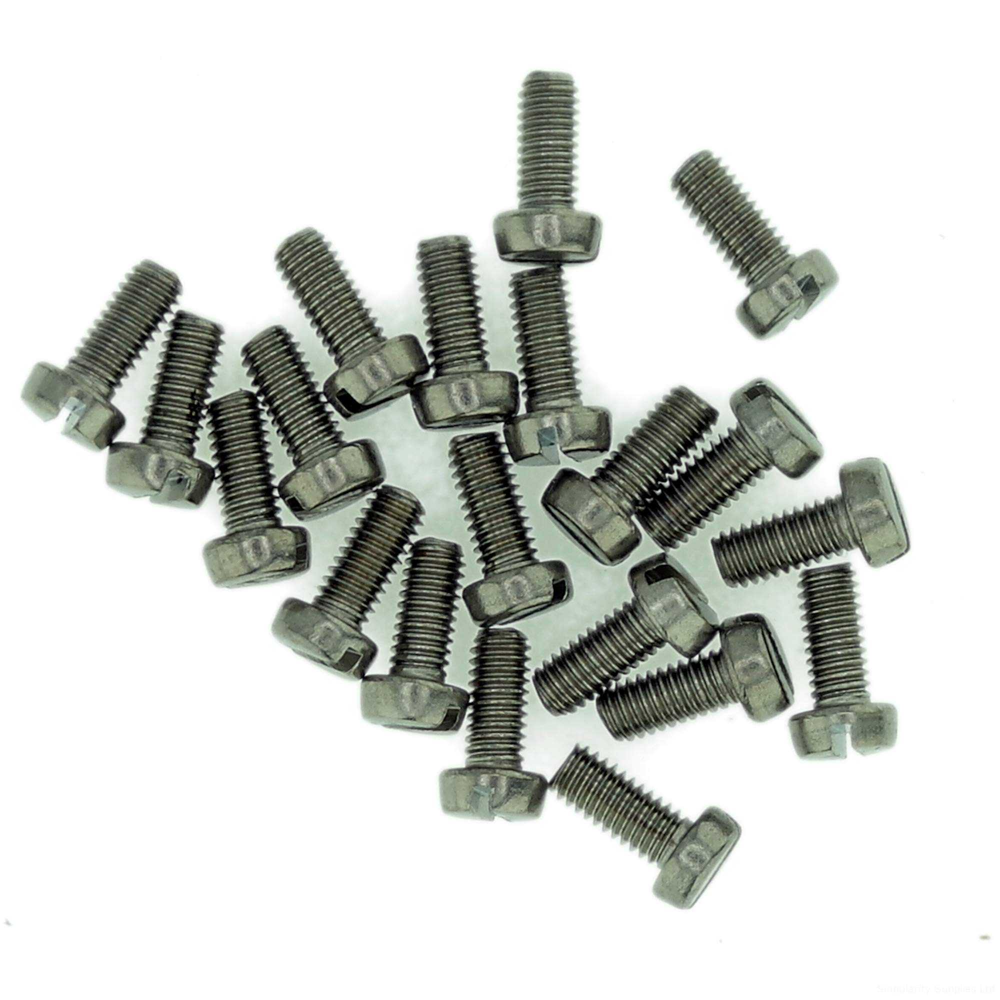 M1 (1mm x 3mm) Slot Cheese Machine Screw (Bolt) - Stainless Steel (A2) (Pack of 20)