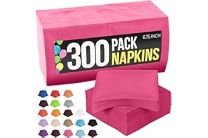 300 Pack Cerise Napkins Disposable, 2 Ply Party Napkins, Cerise Disposable Napkins, Fun Napkins Everyday – Great As Luncheon 