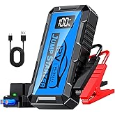 8000A Car Jump Starter, 12V Jump Starter Battery Pack (All Gas,up to 10.0L Diesel Engine) Jumper Cables Portable Lithium Jump Box, USB Output and LED Light