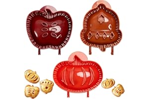 3PCS Mini Pie Molds Set for Baking,Holiday Hand Pie Molds with Apple,Pumpkin & Acorn Shapes - Perfect for Party Potluck, Mini