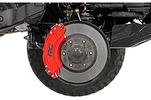 Rough Country Brake Caliper Covers for Ford F-150 (2021-2025) 2WD/4WD - Red Corrosion Resistant Finish, 6061-T6 Aluminum, Fro