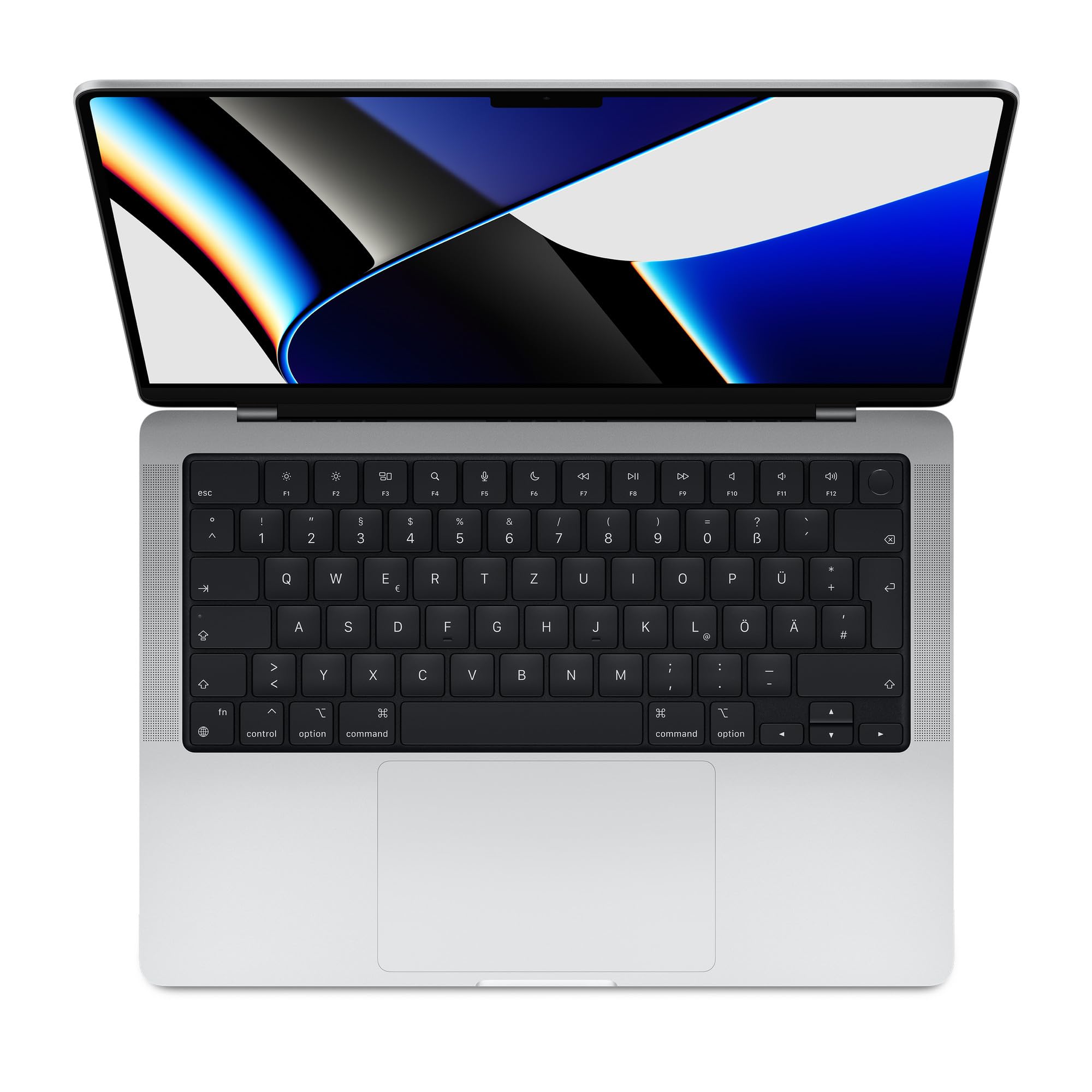 Apple 2021 MacBook Pro with Apple M1 Pro Chip (14 Inches, 16 GB RAM, 512 GB SSD Capacity) (QWERTZ German), Silver (Refurbished)