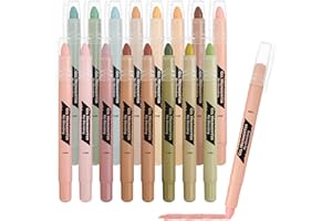 FUNFULL Bible Highlighters and Pens No Bleed Through, 16 Pack Assorted Colors Pastel&Earthy Gel Highlighters Set, Bible Marke