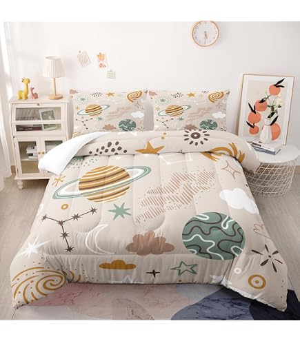 Cute Fox Comforter Set Twin Size - Cartoon Woodland Kids Bedding With Pillow Sham - View #7