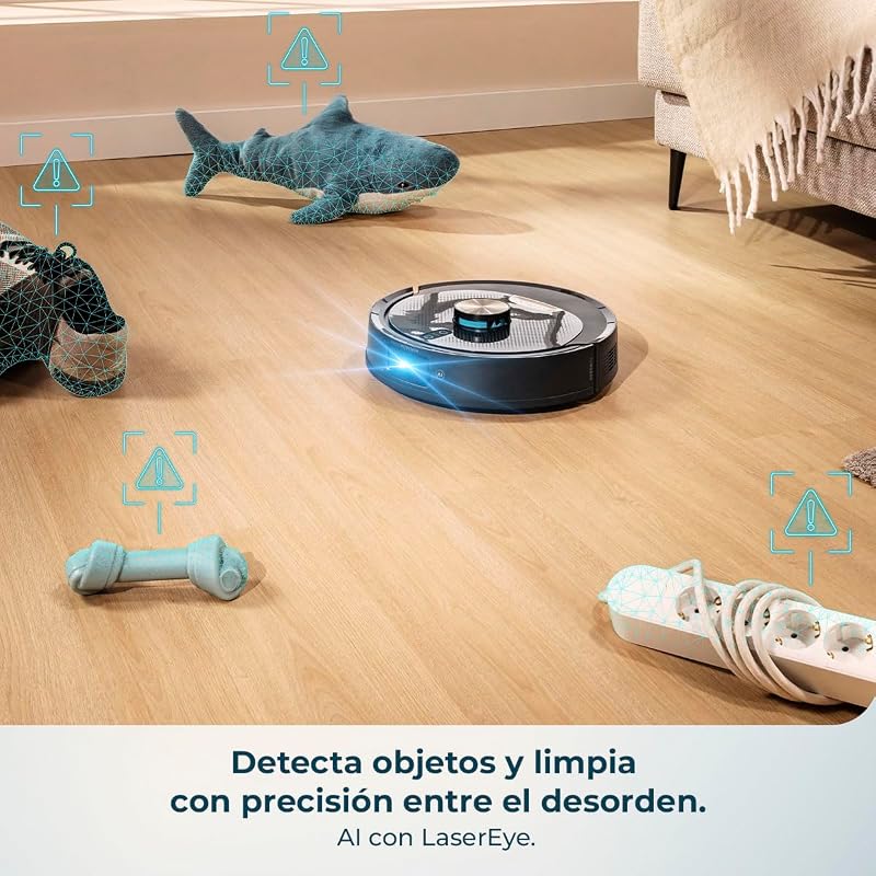 Robot Aspirador con Base de Autovaciado e IA Conga Y100 X-Treme. 20000Pa, Navegación Láser e Inteligencia Artificial, 20000Pa, Base de 2.8L, Autonomía hasta 220m², Control App 3.0 — foto 4 de 8