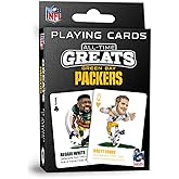 Masterpieces NFL Green Bay Packers All-Time Greats Playing Cards, Officially Licensed Team Collectible Deck, Premium Poker Play for Game Night, Fan Display, Green Bay Packers Merch Set, Card Deck