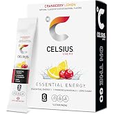 CELSIUS On The Go Cranberry Lemon, Sugar Free Energy Drink Mix (14 Sticks per Pack)