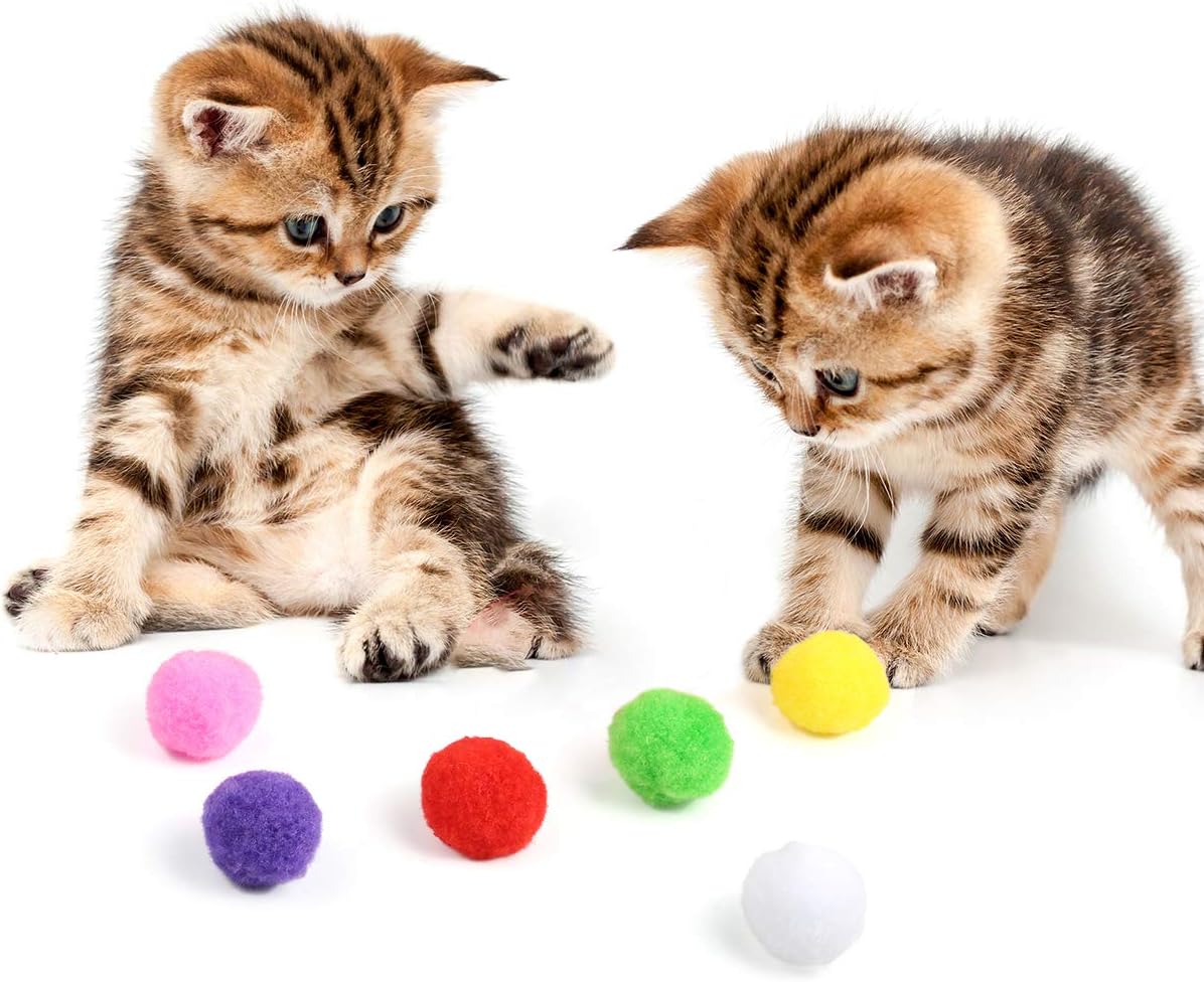 cat pom poms