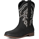 Choiran Toddler Girls Cowboy Boots - Cowgirl Western Boot for Kids Mid Calf Riding Shoes Little Kid/Big Kid