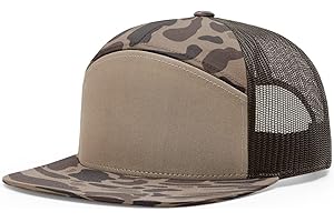 RIDGE & RIVER Richardson 168 168P Hat 7-Panel Trucker Cap Hi-Pro Snapback Cap Camo Hat Adjustable Baseball Hat Blank Hat Bulk Hats