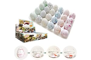 24pcs Large Size Dinosaur Egg Oeuf de dinosaure Hatching Dino Egg Grow in Water Crack with Assorted Color Hatching Growing Di