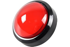 EG Starts 12V 100mm Big Dome Convex Type LED Lit Illuminated Push Buttons for Arcade Machine Video Games Parts & Red