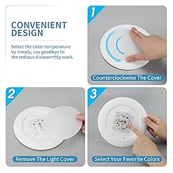 ECOELER 3CCT LED Disk Light, 6inch Dimmable LED