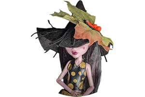 Halloween Witch Doll hat for 13 cm Circle Head